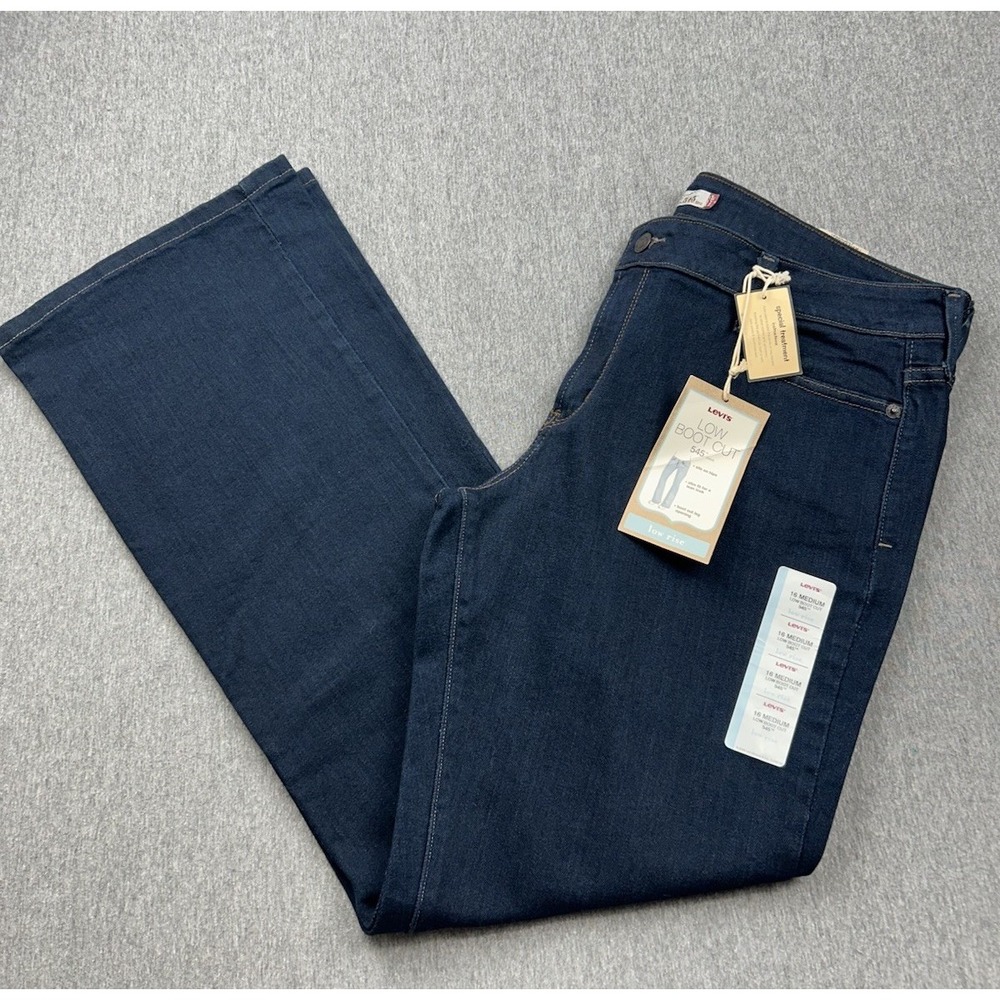 NWT Levi's 545 Low‎ Bootcut Jeans Women's 16 Medium Dark Wash Denim Pants